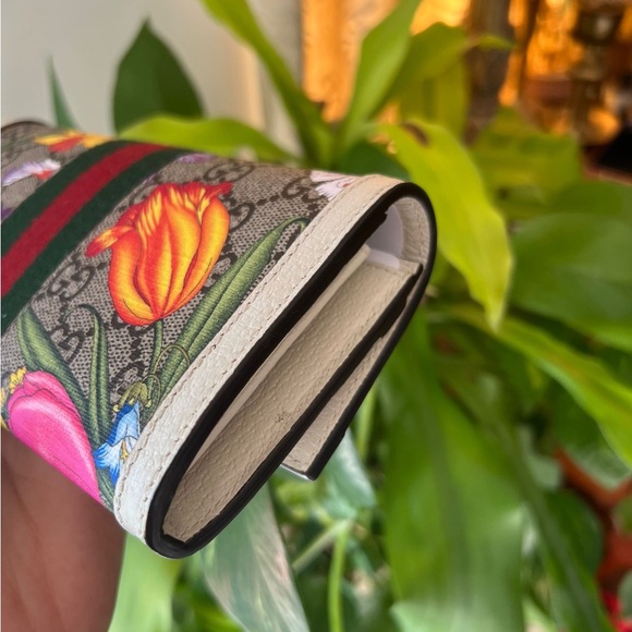 Gucci Multicolor Floral Wallet with GG Monogram Spring Edition - Picture 12 of 13